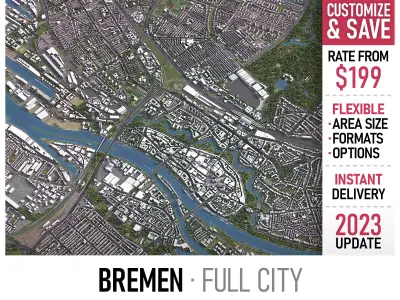 Bremen Low-poly 3D model