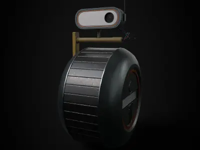 Robot on one wheel 3D model