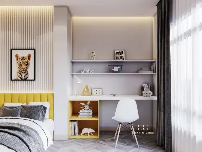 Modern Boys Bedroom Free 3D model