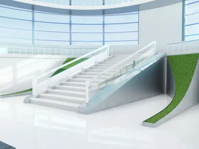 Modern Convention Center Interior 3D model