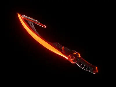 Sci-fi Sword Low-poly Game Ready model Low-poly 3D model