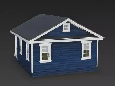 Renovated Modern Navy Bungalow 3D Model Low-poly 3D model