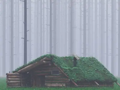 Forest Hut 3D model