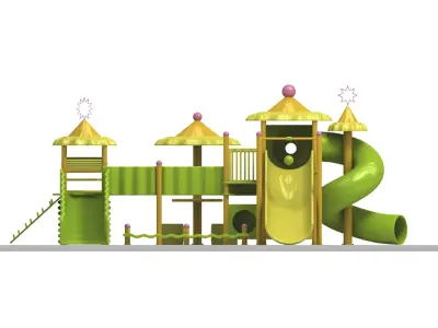 Children large amusement park toys 3D model Low-poly 3D model