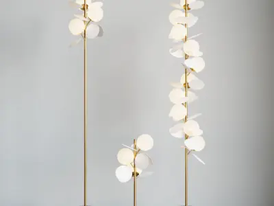 Matisse Floor Lamp White 3D model