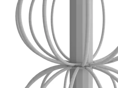 Golden pendant lamp 3D model