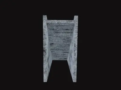 Stairs Low-poly 3D model