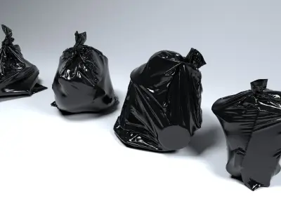 Trash Bag Set 3D model