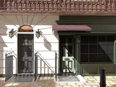 221b Baker Street Consulting Room and Victorian London Asset Pak 3D model