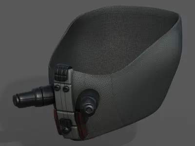 Gas mask respirator scifi futuristic  Low-poly 3D model