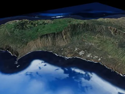 El Hierro Island full 3d model terrain 3D model