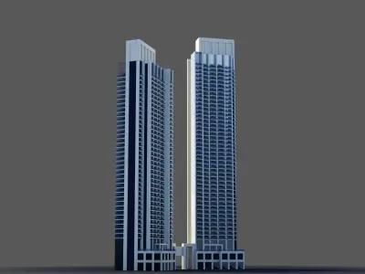Act Towers - Dubai 3D model