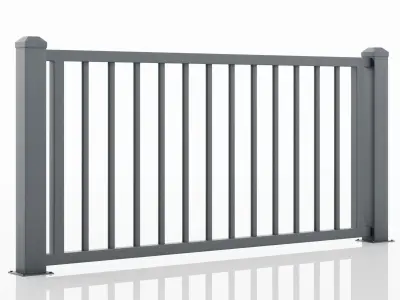 Aluminum Fence Panel -Model 6 - 3D model