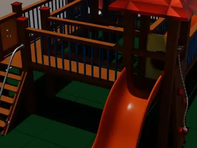 Child playground lowpoly Low-poly 3D model