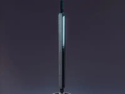 Low Poly Sci-fi Street Lights Low-poly 3D model