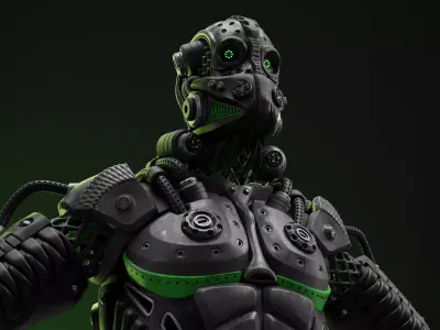 Sci Fi - Character 02 - Bust 3D model