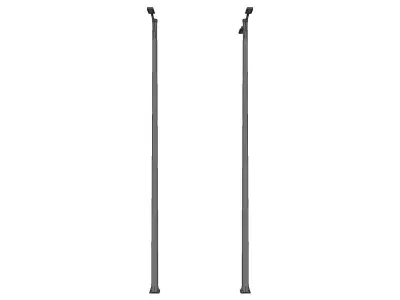 Group of 2 Light Poles - Lamp Posts 01 3D model
