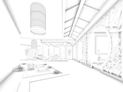 Business Restaurant - Coffee - Banquet  113 3D model
