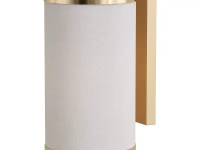 SHADY wall sconce with shade and brass finish 3D model