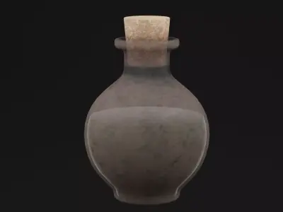Elixir Potion Bottle  Low-poly 3D model