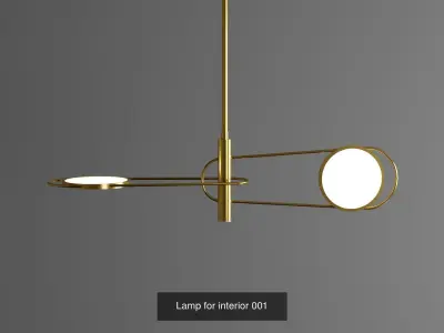 Lamp for interior collection 001 3D Model Pack