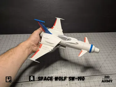 Space Wolf SW-190 -STL files for 3D printer- captain harlock 3D print model