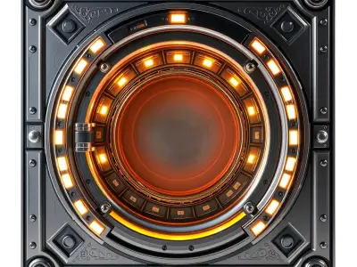 Futuristic SciFi Panel with LED Lights Model Pack Low-poly 3D model