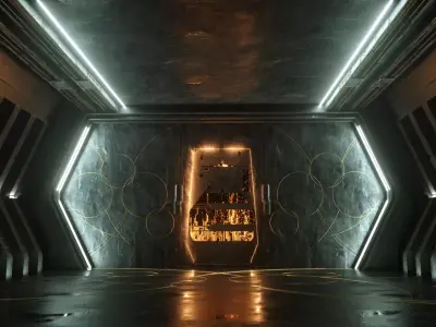 Sci-Fi Room Interior Design 3D model