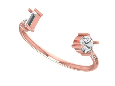 Women Light Weight Band Ring 3D print model