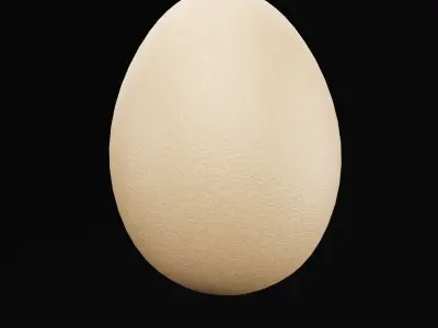 Realistic Red Egg Low-poly 3D model