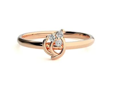 Women ring 3D print model 150