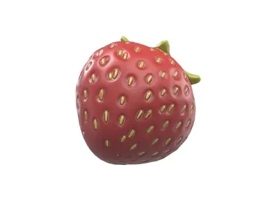 Strawberry v1 002 Low-poly 3D model