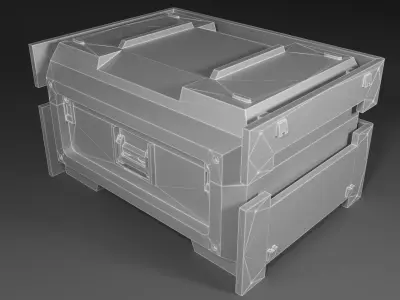 SCI-FI Container Game Ready Low-poly 3D model