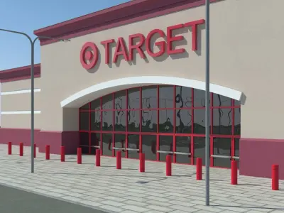 Target with Parking Lot 3D model