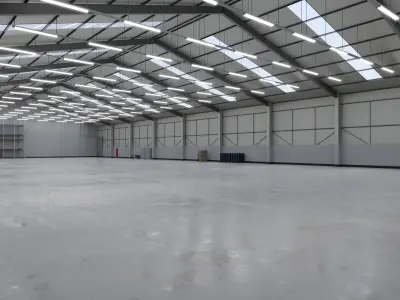 Industrial Warehouse Interior 3 Low-poly 3D model