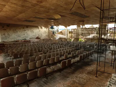 Damaged Theater 3D model