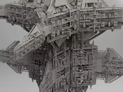Ra Has Returned Sci-Fi City Tower ruin 8  3D model