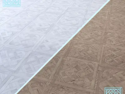 Parquet - Laminate - Wooden floor 2 in 1 Low-poly 3D model 174