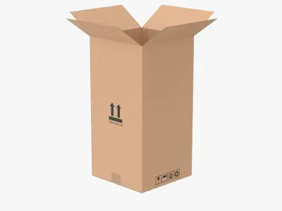  Cardboard Box Half Open Bundle 