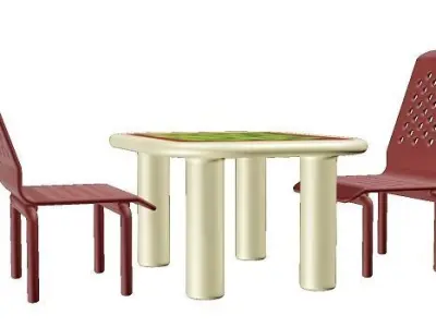 Stunning Dining Table Set 3D model