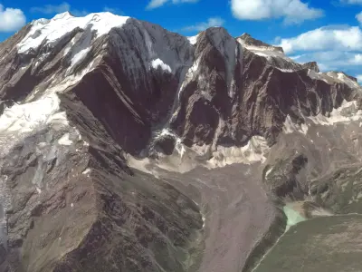 Mountain landscape 3D model 4
