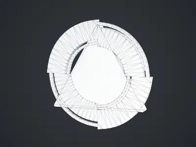 Sci-fi Badge Low-poly 3D model