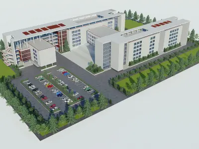 School Building 1 3D model