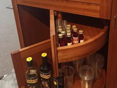 Cabinet swing door mechanism half round cabinets Woodworking 3D print model