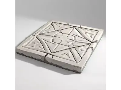 Fantasy Dungeon Stone Trap Plate for 3D print 3D model