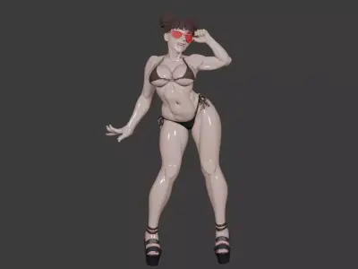 Chun-Li  Street Fighter Inspired 3D Character Model  3D model