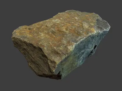 Boulder 2 rock Low-poly 3D model