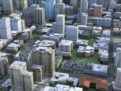 City 65 Low-poly 3D model