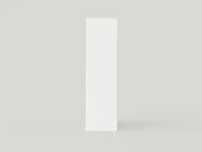 Sliding Door Wardrobe VISTA 150 White Low-poly 3D model
