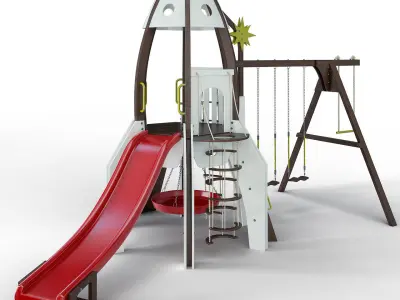 Children slide Rocket 3D model
